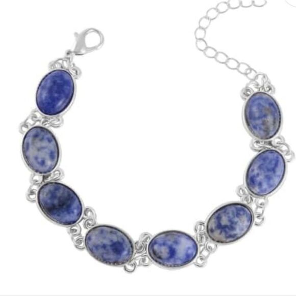 Sodalite Pendant Necklace, Bracelet, Earrings, and Ring - Picture 10 of 16